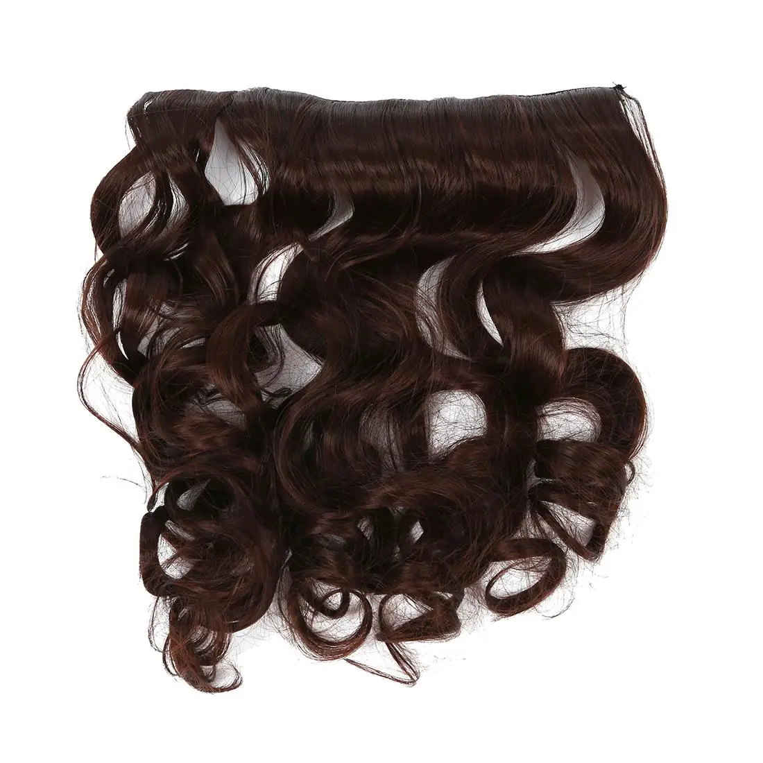 Ширина 25 см женские Сексуальные Длинные локон волнистые клип на наращивание волос темно-коричневый Прямая