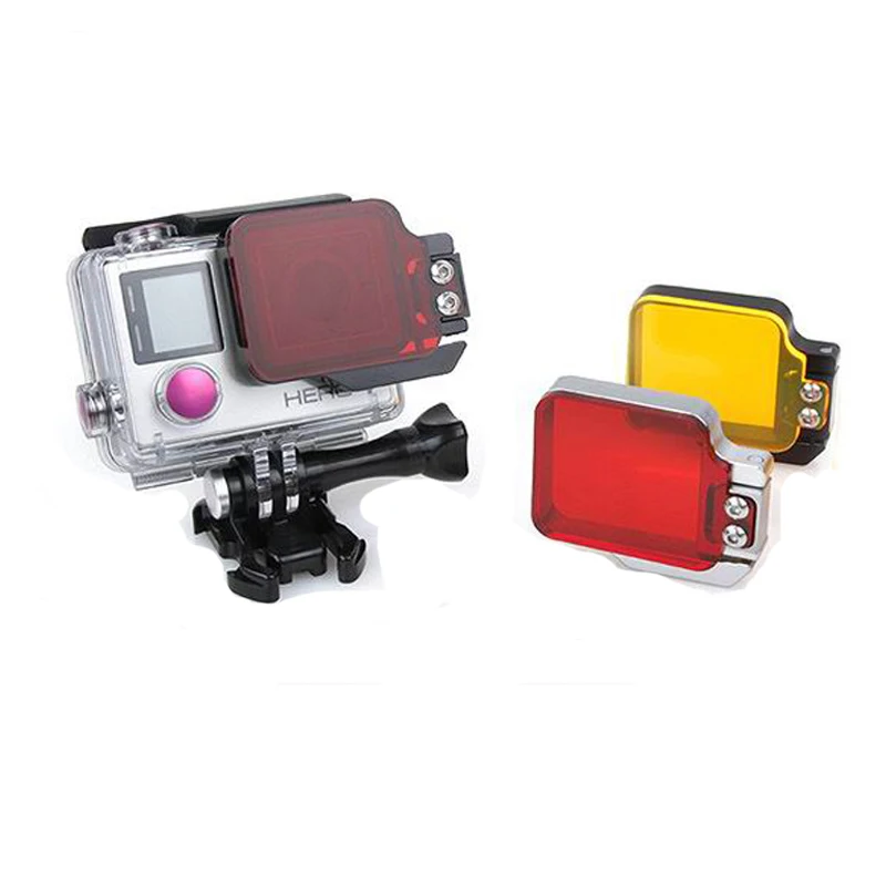 4 цвета Флип Дайвинг фильтр подводный корпус под водой дайвинг объектив цветной фильтр для Gopro Hero 4 3+ аксессуары для экшн-камеры