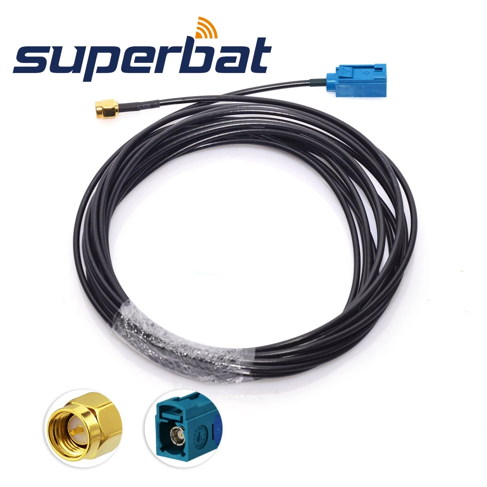 Fakra Female to SMA Male Adaptor Cable for Car Radio Aerial