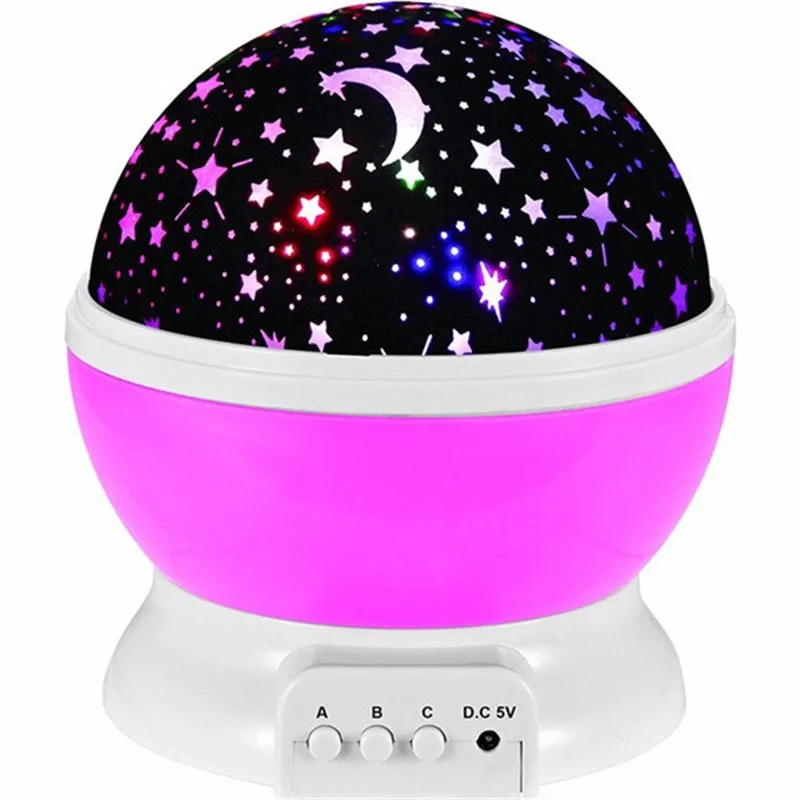  Table Lamp Desk Star Projector Light Rotating With USB LED Bulbs 8 Modes Flashing Lamp for Children