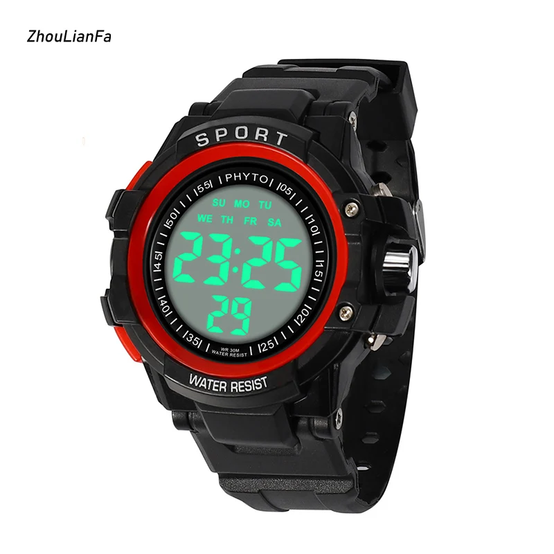 

Men Sport Watch Luminous LED Digital Fitness Watch Clock 2019 New Large Dial Outdoor Casual Electronic Wrist Watch for Men