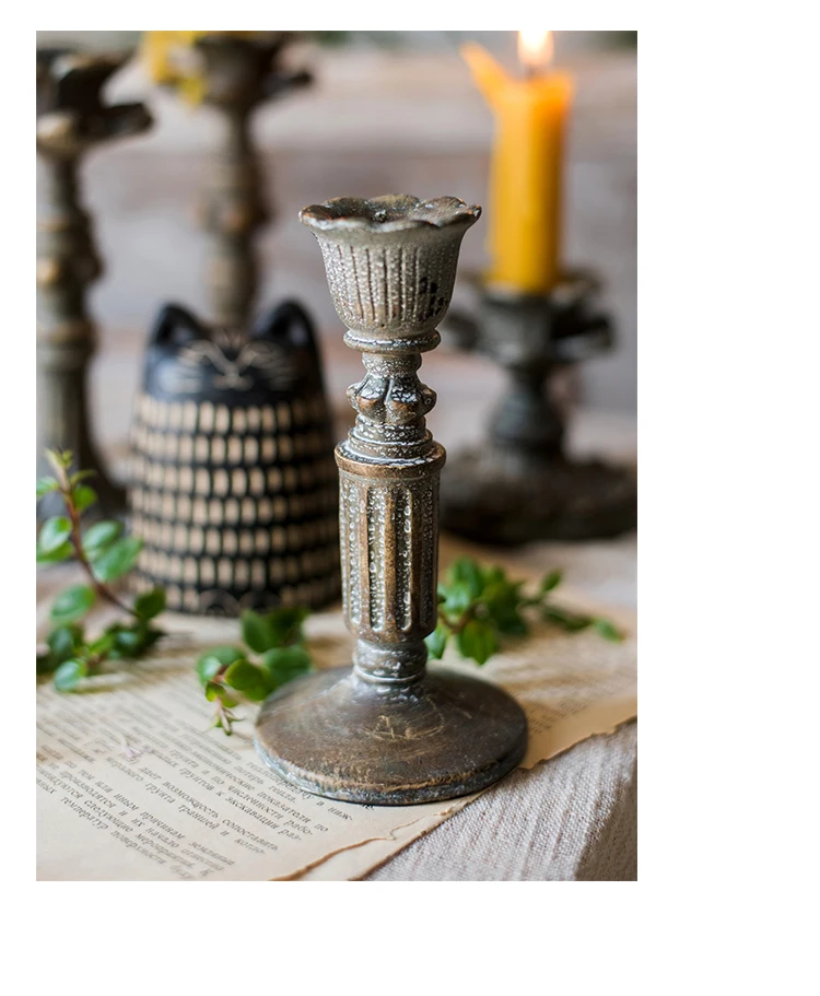Французский классический подсвечник Европа ретро ностальгия Фотография реквизит свадебные церемонии чай светильник держатель украшения для дома