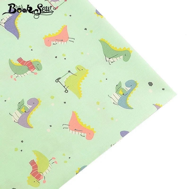 Книжные нашивки милых динозавров дизайн хлопок ткань для дома Tissu Fat Quarters DIY стеганая простыня швейная ткань Ремесленная для детей