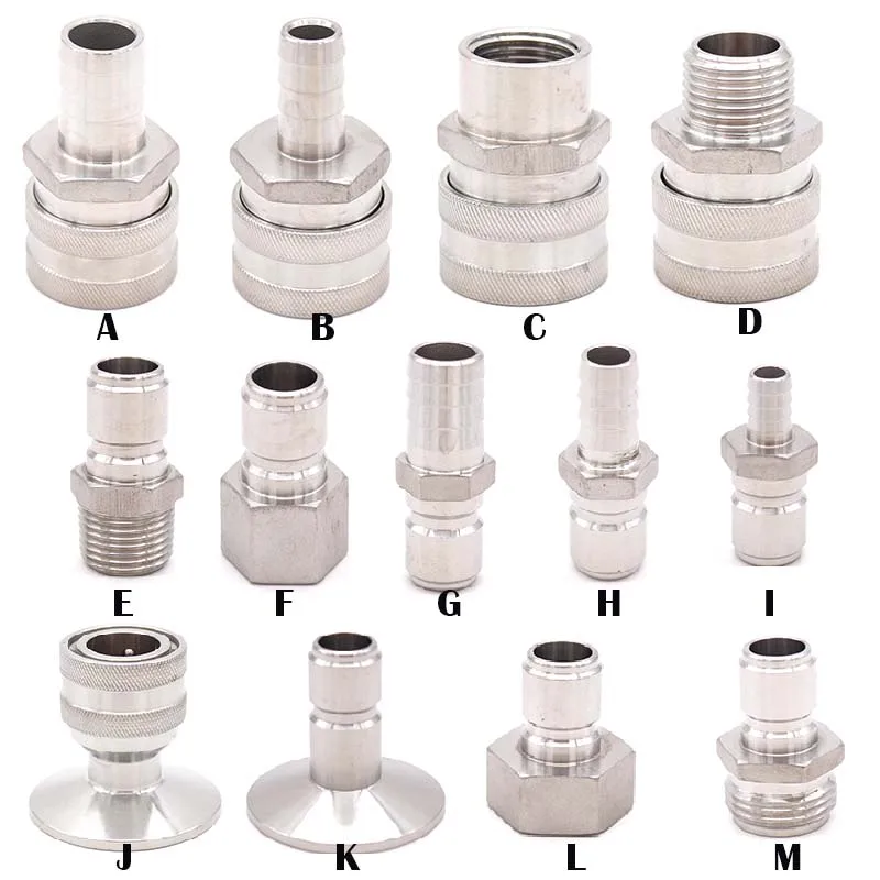 

Homebrew Beer Quick Disconnect 304 Stainless Steel Ball Lock Style Free Shipping
