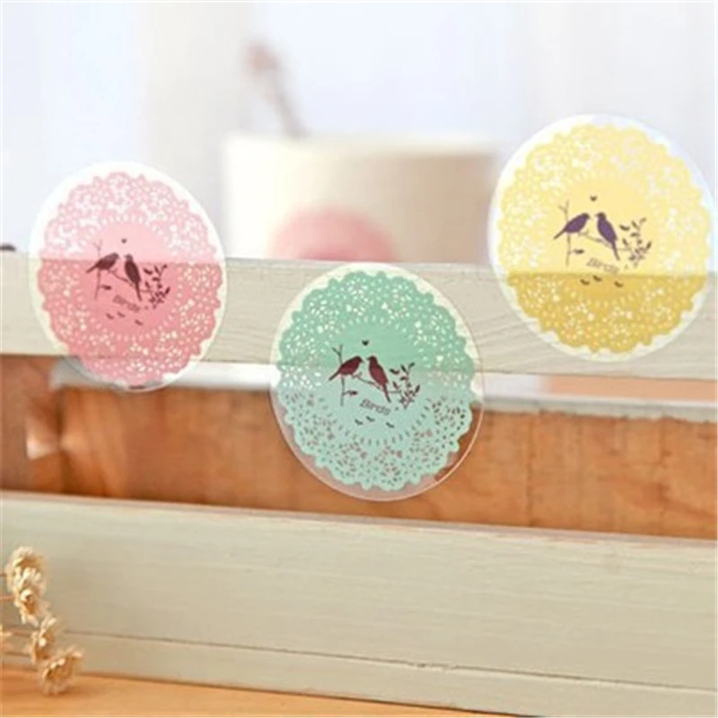 

F017 stationery sticker 10 into round lace style sticker seal affixed to DIY adorable Office supplies for student supplies