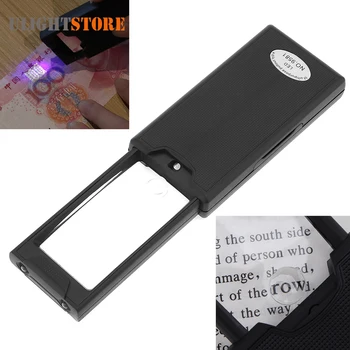 

Pull Type Mini Portable Pocket Magnifier 2.5X 45X Optical Lens Reading Map Jewelry Eye Loupe with 2 LED Lights and UV Lamp