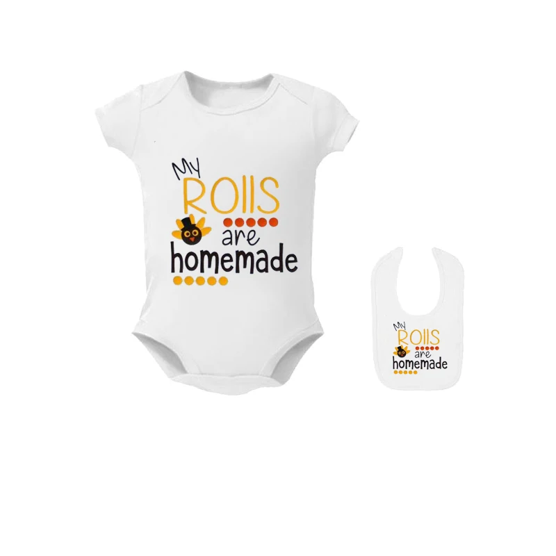 

My Rolls are Homemade Thanksgiving Fall Turkey Day Baby's First Baby Boy Girl Bodysuit Turkey Baby Boy Clothing 0-12m