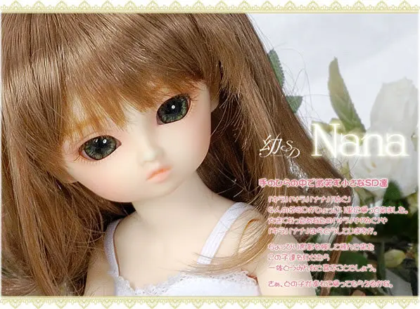 

FREE SHIPPING ! FREE makeup&eyes included! NANA top quality 1/6 baby bjd girl Doll best gifts mini model cute gift