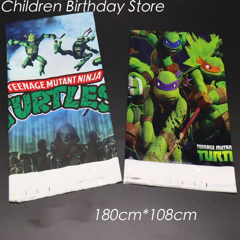 

1pcs/lot 108CM*180CM Ninja Turtles disposable tablecloths kids birthday party decorations Ninja Turtles plastic tablecloths