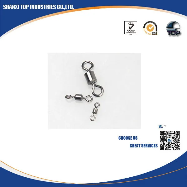200pcs fishing  rolling swivels hooks