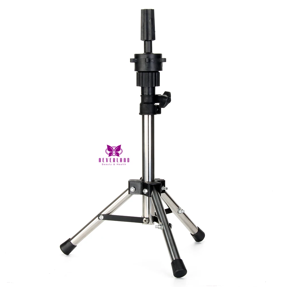 Salon Adjustable Wig Tripod Stand Hairdressing Training Head Clamp Wig