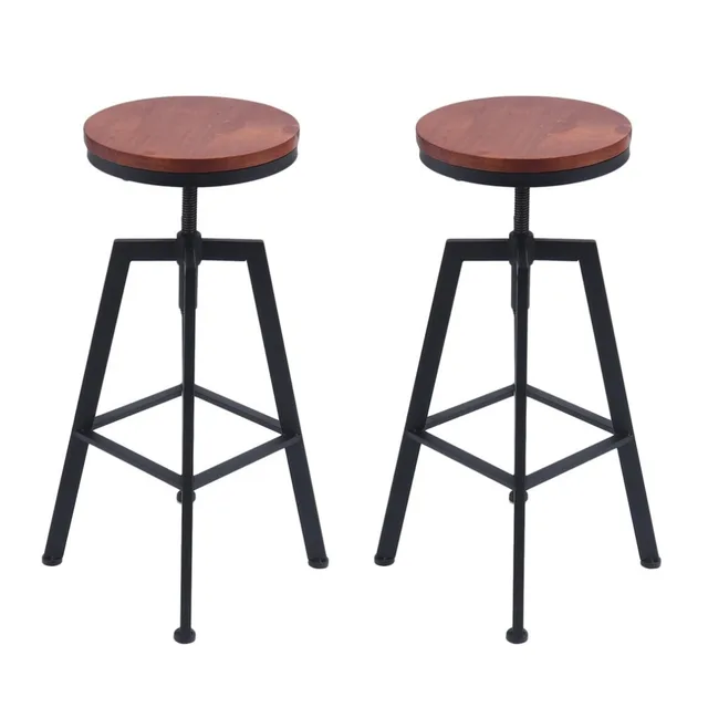 Best Price 2 PCS Adjustable Height Swivel Barstool Industrial Bar Stool Vintage Pub Cafe Chair Rotating Round Stool Universal Metal Chairs Best Price 2 PCS Adjustable Height Swivel Barstool Industrial Bar Stool Vintage Pub Cafe Chair Rotating Round Stool Universal Metal Chairs