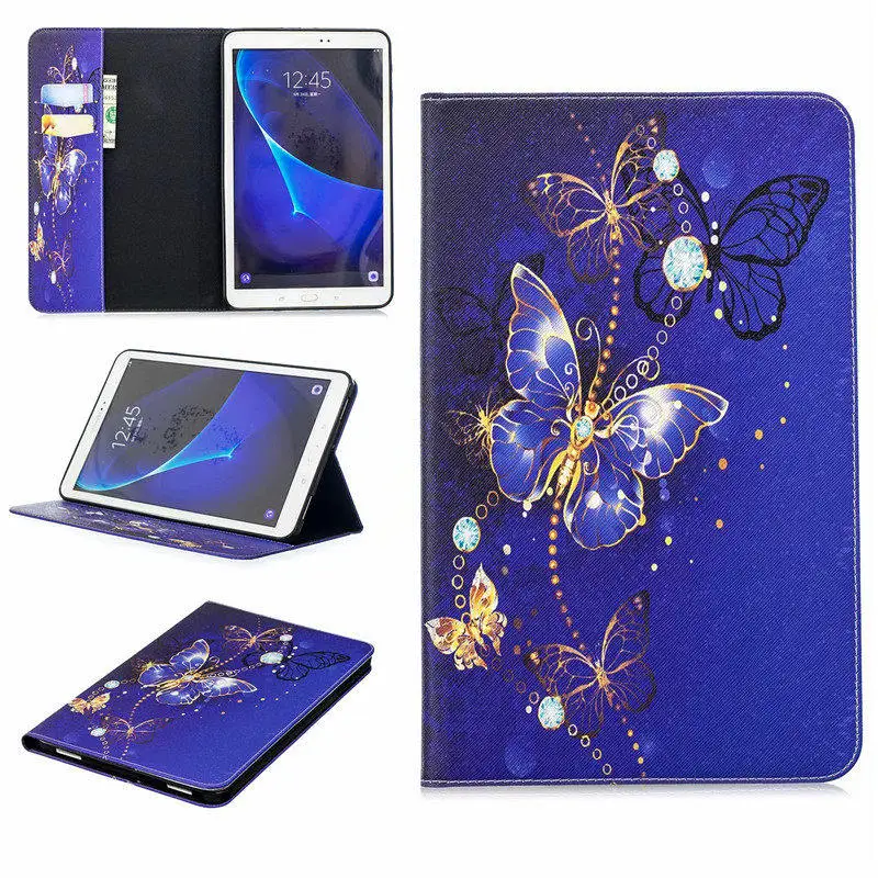 Tablet Case для Samsung Galaxy Tab A A6 10,1 "2016 SM-T580 T585 T580 T585N Smart Cover принципиально с рисунком Совы из искусственной кожи