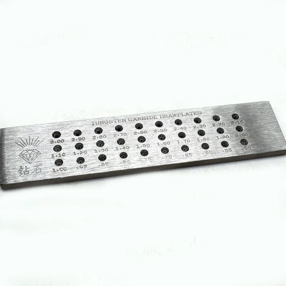 Jewelry Tools Wire Draw Plate 30 Holes Tungsten Carbide Wire Drawplate