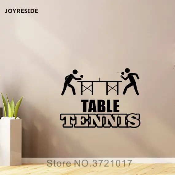 Online Dinding Decal Vinyl Sticker Ping Pong Tenis Meja Dinding Decal Vinyl Sticker Ping Pong