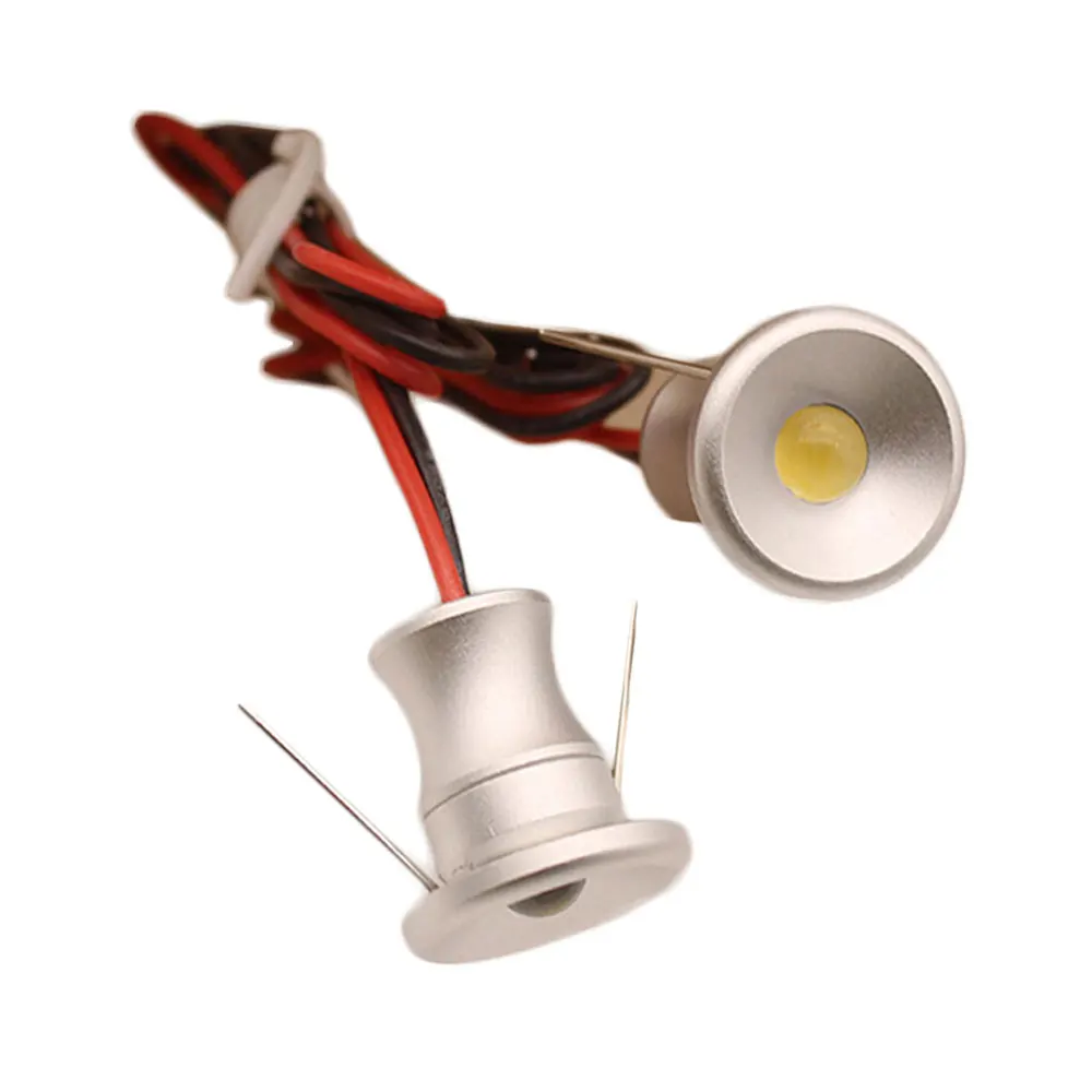 

10pcs Mini Spot Led Light 1W Cabinet Spot Light Indoor Lighting Warm White White Display Light Cabinet Tablet Showcase DC12V