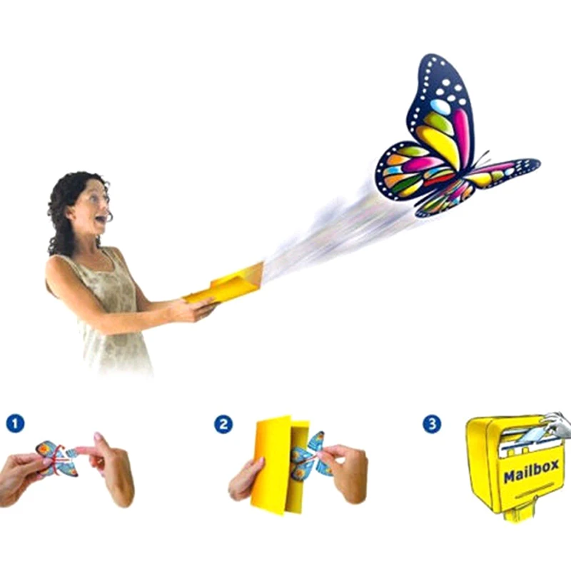 Magic Butterfly flying Card Toy with Empty Hands Solar Butterfly