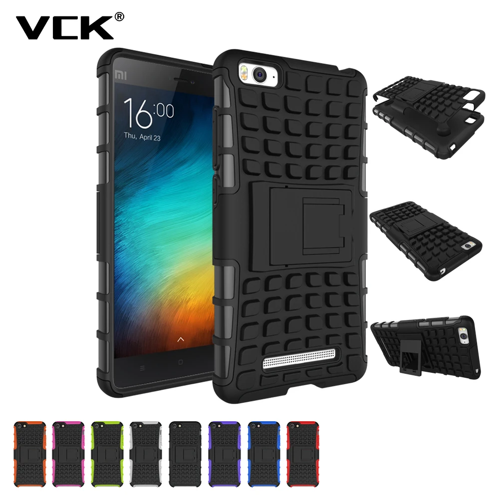 VCK For Xiaomi mi xiao 4 4i 4C Case TPU PC Heavy Duty Armor Shockproof Hybrid Hard Rugged Rubber Phone Cover |