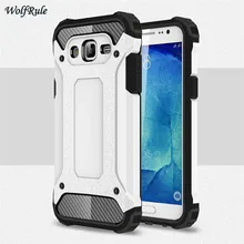 Para o caso samsung galaxy j7 capa anti-knock tpu + caso armadura de plástico para samsung galaxy j7 caso 2015 j700 telefone para samsung j7