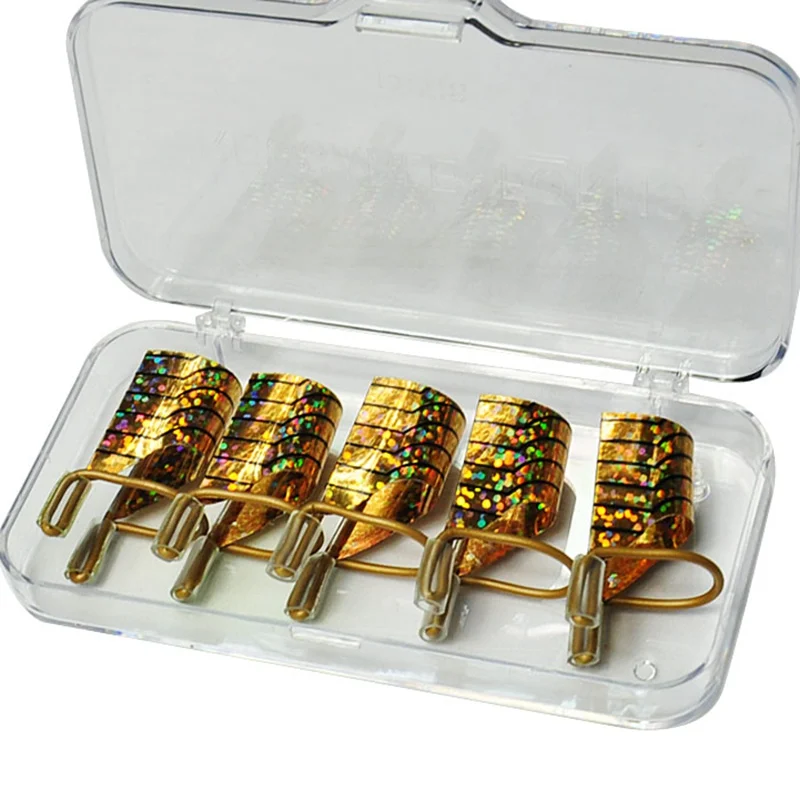 

5pcs/set Reusable Dual Silver/Gold Nail Form For Nail Art Making C Curve Acrylic French Tips