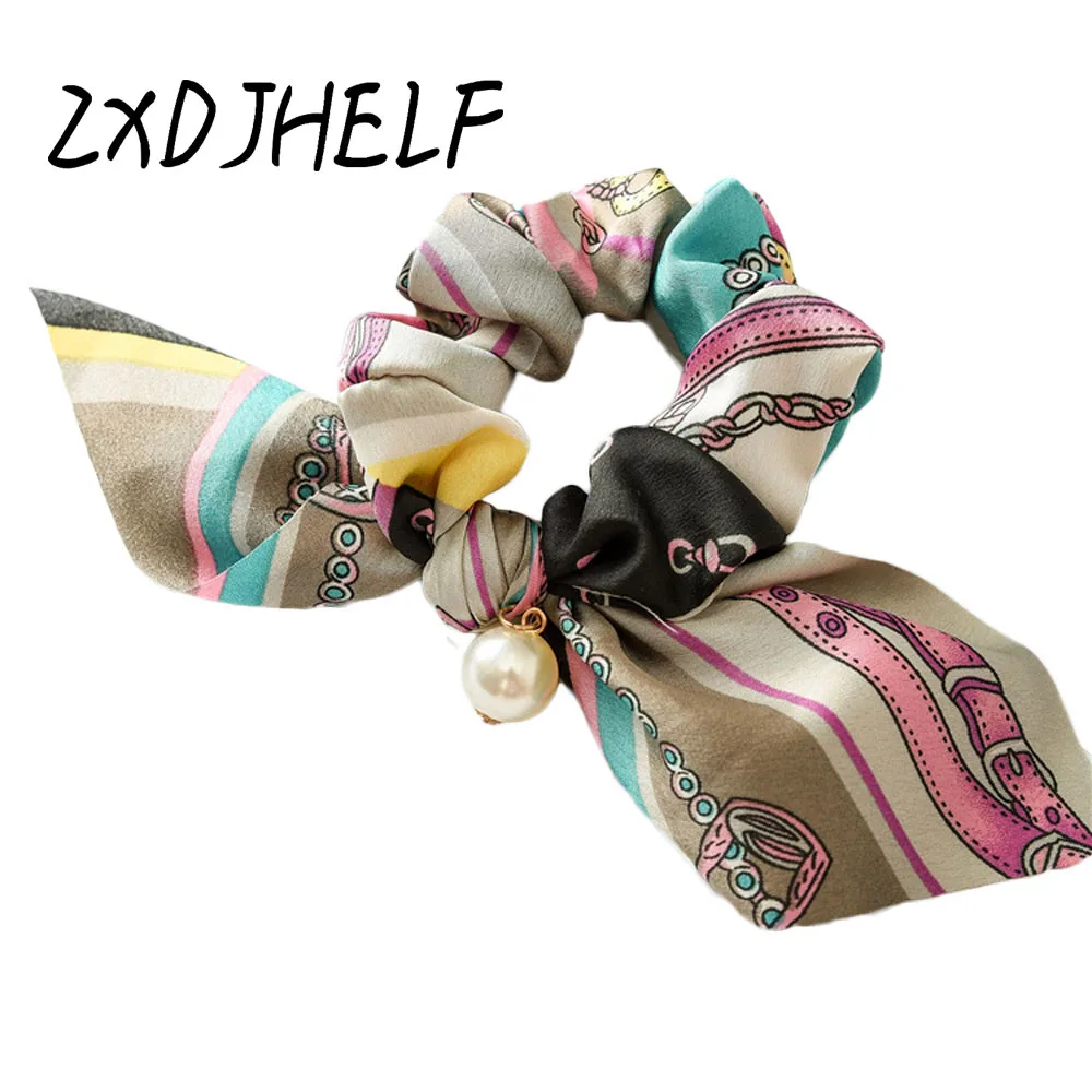 

ZXDJHELF New Creative Mujer Bow Elastic Hair Band Fashion Knotted Scrunchies Horsetail Headbands For Women Hair Accessories F086