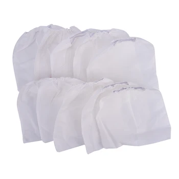 

High Quality Nails Arts Salon Tool 10Pcs White Non-woven Replacement Bags For Nail Art Dust Suction Collector