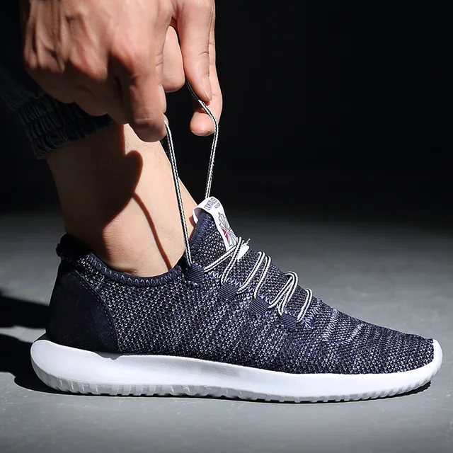 Brand American Made Men Casual Shoes Mesh Breathable Lace Up Autumn