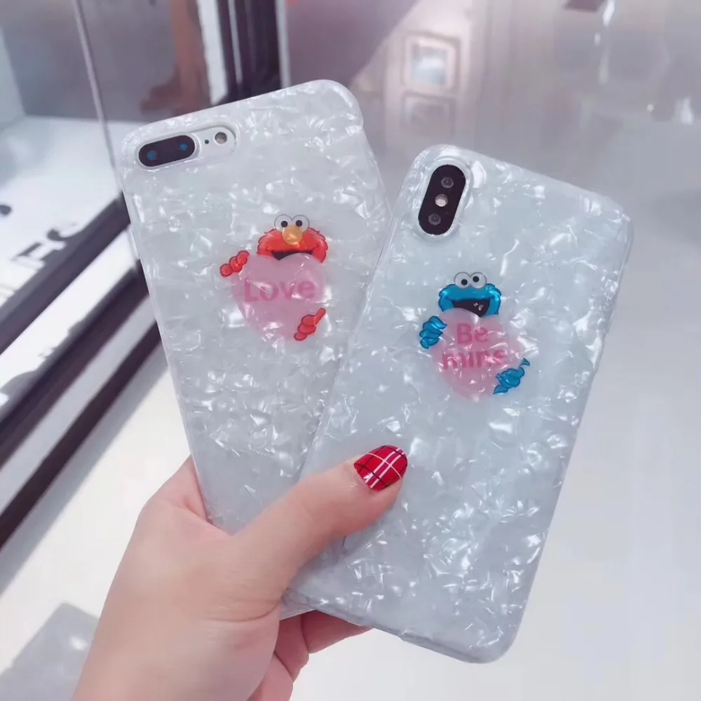 New Fashion Conch Shell Phone Case For iphone 6s Apple X 6 7 8 Plus Back Cover Luxury Lovely Cases Funny Coque |