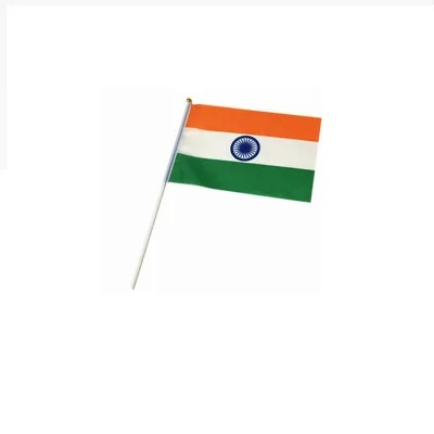 

the Small India flag 14*21CM India Flag the hand national flag with Pole Handing flag