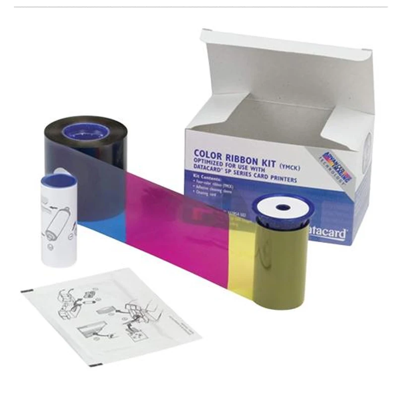 YMCKT Printer Ribbon for Datacard 535000-003 For CP/CD Series Including Cleaning Card and Roller | Компьютеры и офис