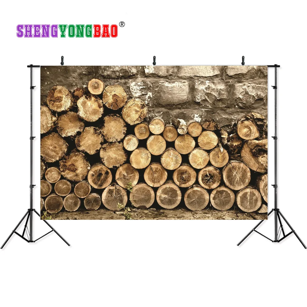 

SHENGYONGBAO Vinyl Custom Backdrops for Photography Wood Planks theme Christmas Digital Printed Photo Studio Background RU-06
