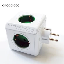 Allocacoc оригинальная электрическая розетка power Cube power strip EU Plug 16A 3680 Вт 5 розеток адаптер для путешествий удлинитель мульти вилка 1 шт