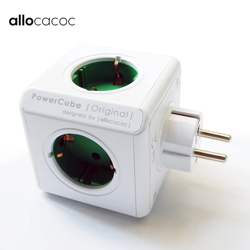 

Allocacoc Original Electrical Socket PowerCube Power strip EU Plug 16A 3680W 5 Outlets travel Adapter extension multi Plug 1 pcs