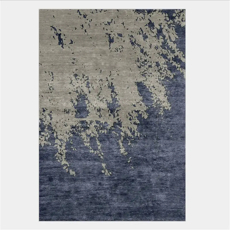 AOVOLL ковры для гостиной Рождество Европа и Америка абстрактная картина маслом синий серый узор ковер Противоскользящие коврики - Цвет: 1