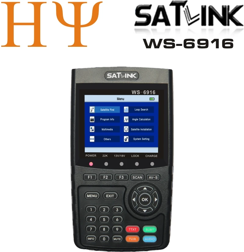 Satlink WS 6916 спутниковый искатель DVB-S2 MPEG-2/MPEG-4 Satlink WS-6916 спутниковый измеритель высокой четкости TFT ЖК-экран