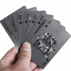 Магия покер Водонепроницаемый ПВХ скраб Тип качество Пластик игральных карт азартные игры прочный набор карт одноцветное Цвет черный
