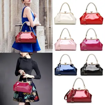 

Fashion Women Elegant Handbag Shoulder Messenger Satchel Crossbody Lady Female Tote Bag Patent Leather Evening Clutch Purse New