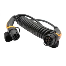 3.6KW 7.6KW 11KW 22KW 16A 32A Single phase three phase EV Cable Type 2 to Type 2 IEC62196-2 EV Charging Plug With 5 Meter cable