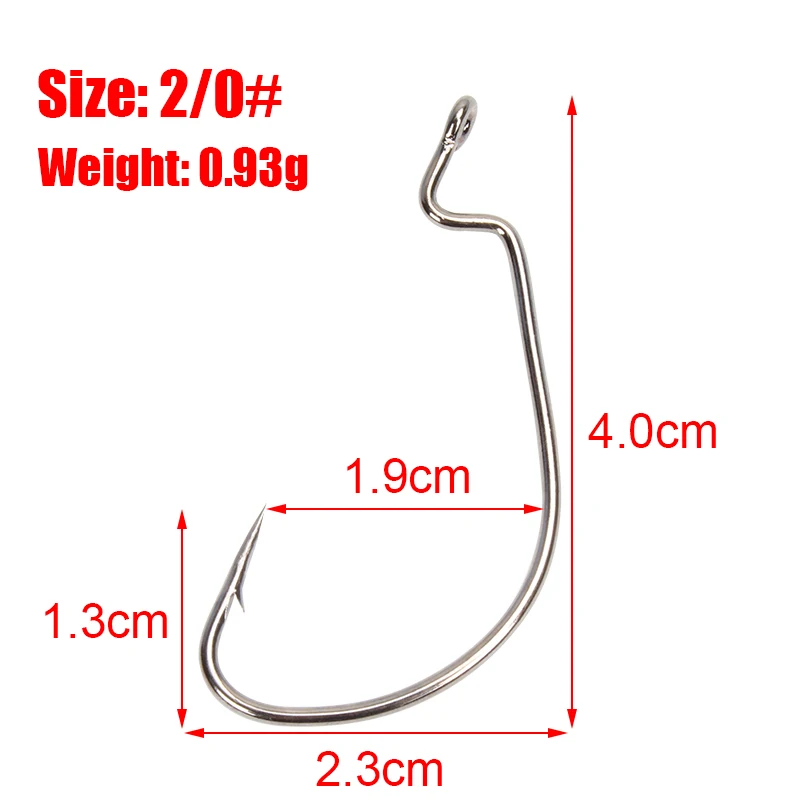 10/20pcs Fishing Hook Set Carbon Steel Wide Crank Offset Fishhook for Soft Worm Lure Barbed Hook carp Fishing Tackle accessories