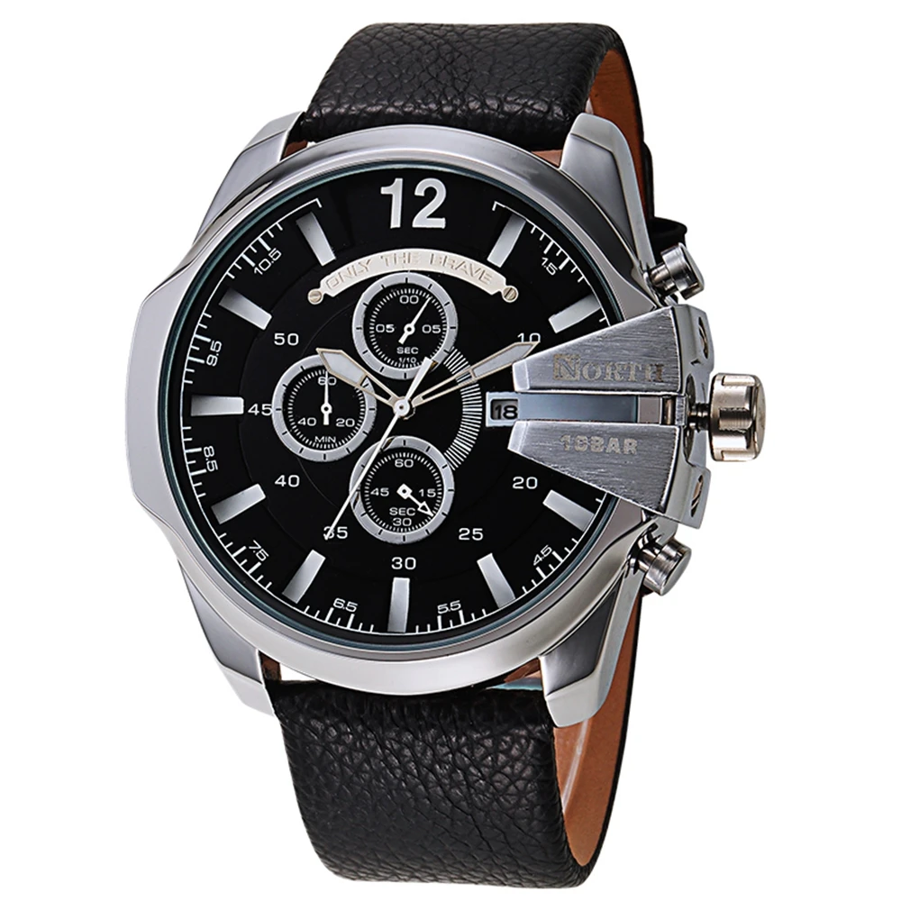 

Minimalist stylish men quartz watches drop shipping 2019 new fashion simple black clock NORTH brand male wristwatches gifts