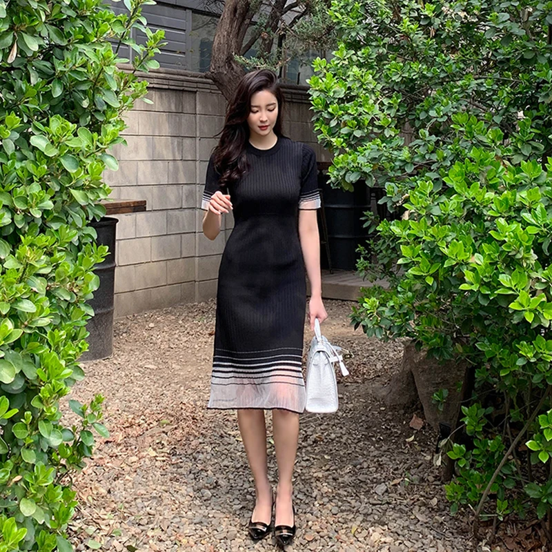 

CINESSD Splice Hip Long Maxi Dress 2019 Women Summer O-Neck Short Sleeve robe longue Sexy Casual Party Bodycon Dress Vestidos