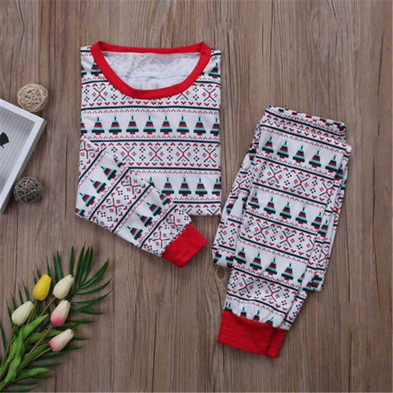 Рождественские Семейные комплекты, рождественские пижамные комплекты для папы, мамы и ребенка Новое поступление года, пижама с изображением оленя, одежда для сна, пижамный комплект