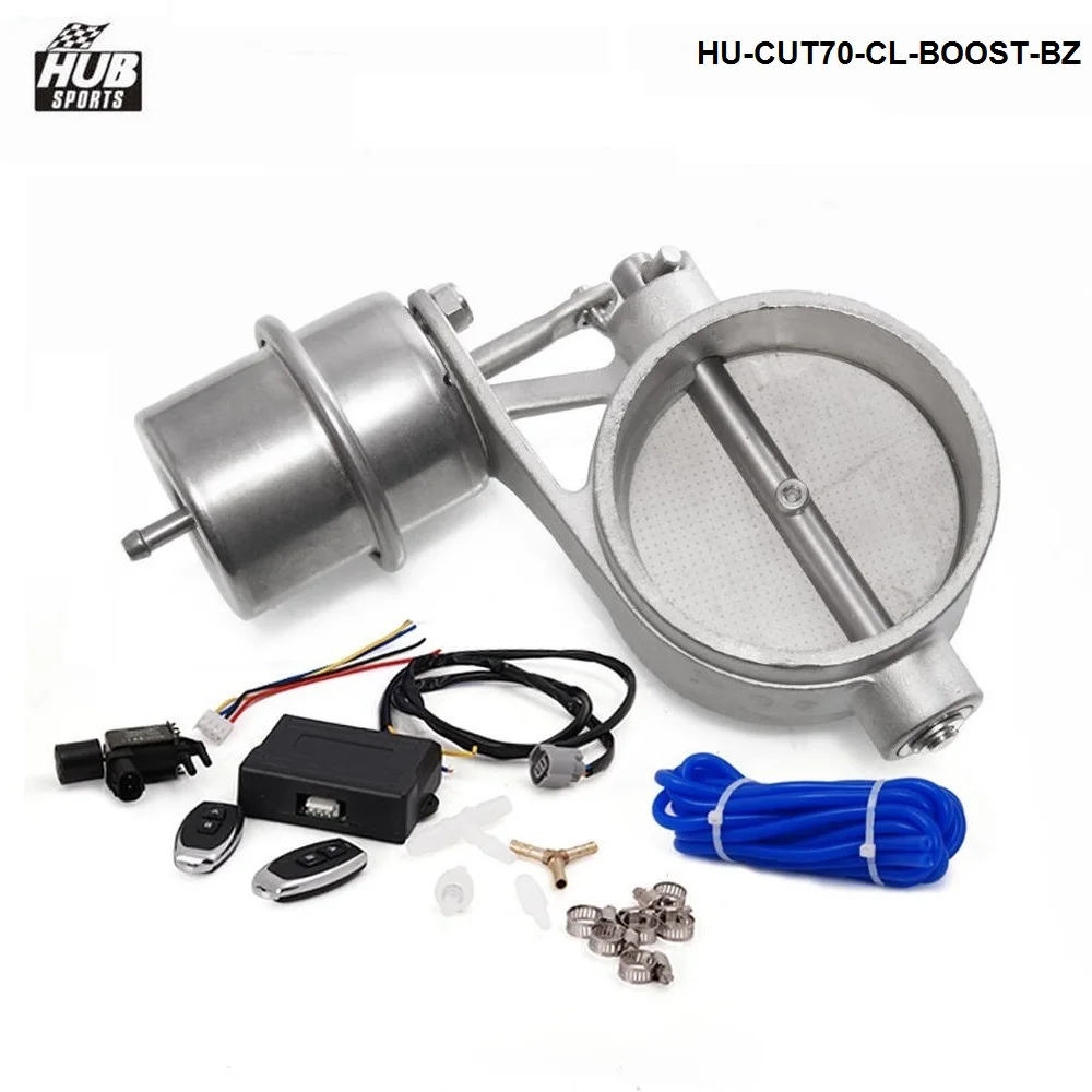 Exhaust Control Valve With Boost Actuator Cutout 70mm Pipe CLOSED with