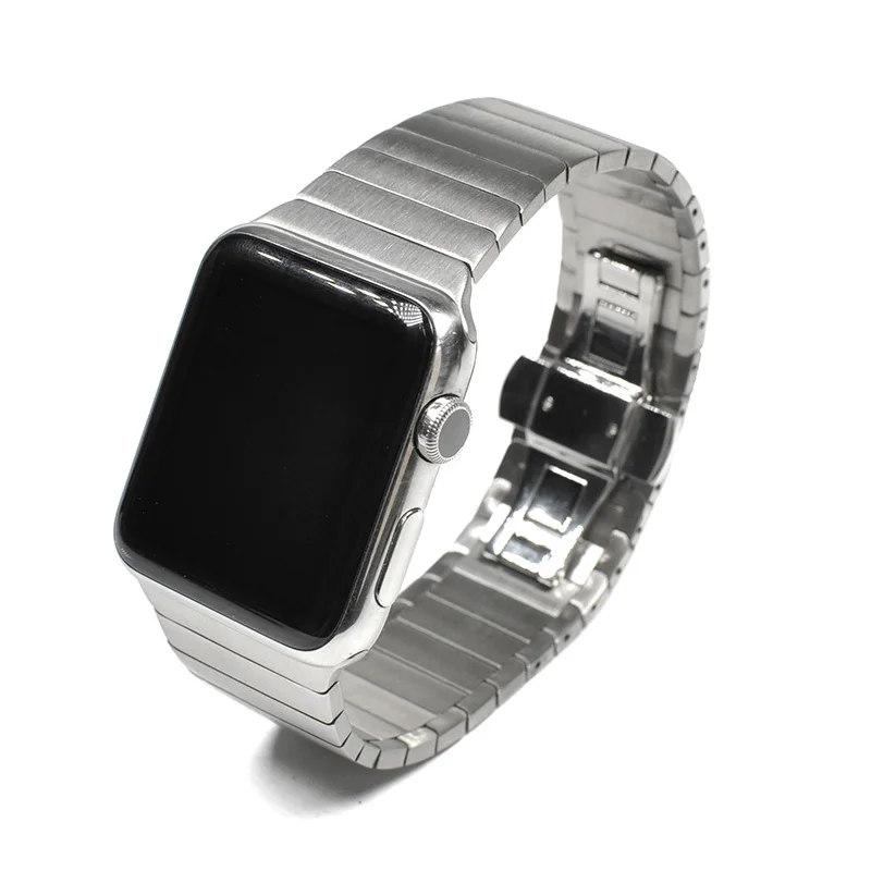 Металлический ремешок для Apple Watch 5 44 мм 40 iWatch 42 38 браслет бабочка нержавеющая