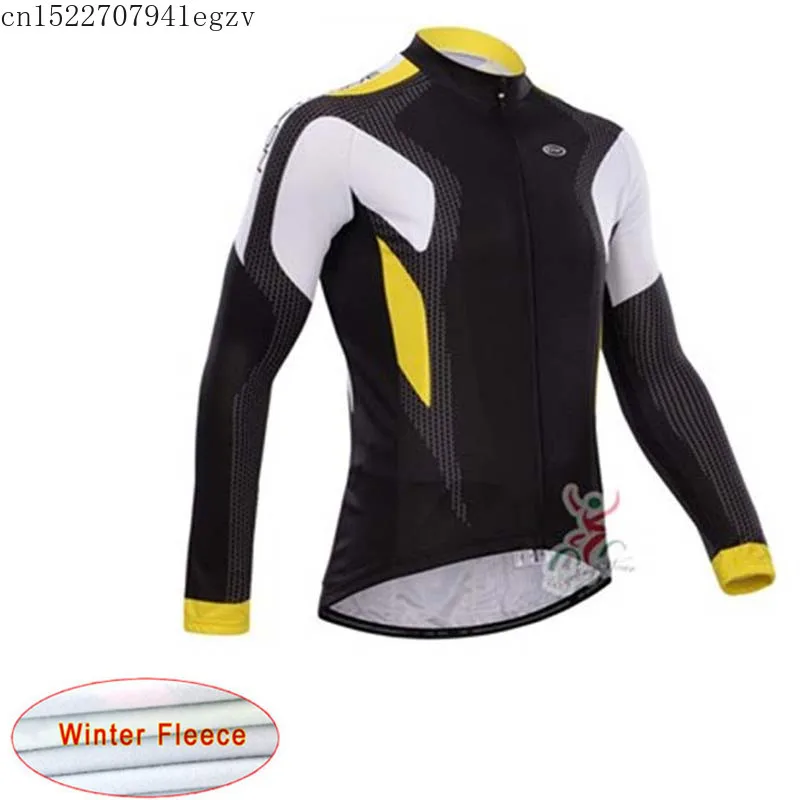 

2019 NW Thermal Fleece Cycling jersey Winter Long sleeve Mountain Bike Racing cycling clothing Maillot Ropa Ciclismo Hombre C28
