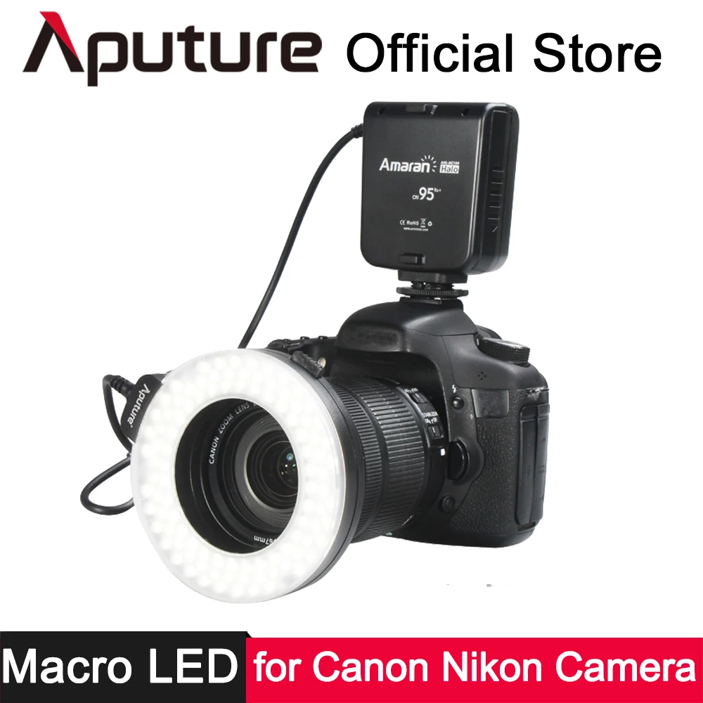 

Aputure HC100 HN10 CRI95+ Amaran Halo LED Ring Flash Light for Canon 5D mark III 7D 6D Nikon D7100 D7000 D5200 D5100 D800E D700