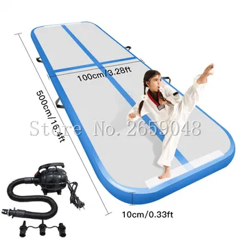 

Free Shipping 16ft Air Track 4 inches Thickness Inflatable Gymnastics Tumbling Mat Inflatable Gymnastics Airtrack for Training