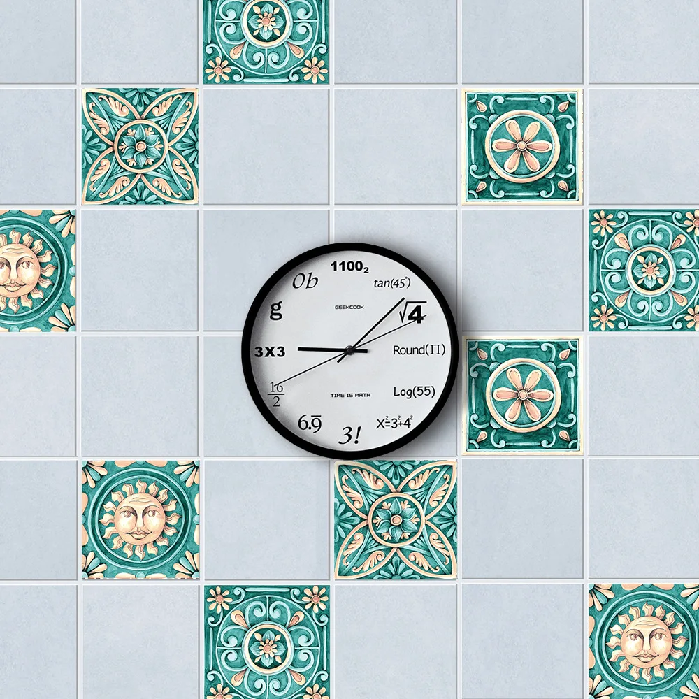 10pcs/set 15/20cm DIY Italy Style Mosaic Wall Stickers Waist Line Kitchen Adhesive Bathroom Toilet Waterproof PVC Wall Sticker