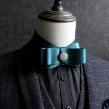 Британские мужские и женские свадебные банкетные праздничные вечерние рубашка с галстуком-бабочкой галстук-платок новые винтажные ленты блестящие хрустальные стразы галстук-бабочка