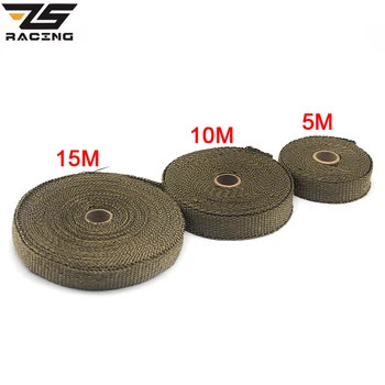

ZS Racing 1.5mm*25mm*5m/10m/15m Motorcycle Incombustible Turbo Manifold Heat Exhaust Wrap Tape Thermal Stainless Tiles